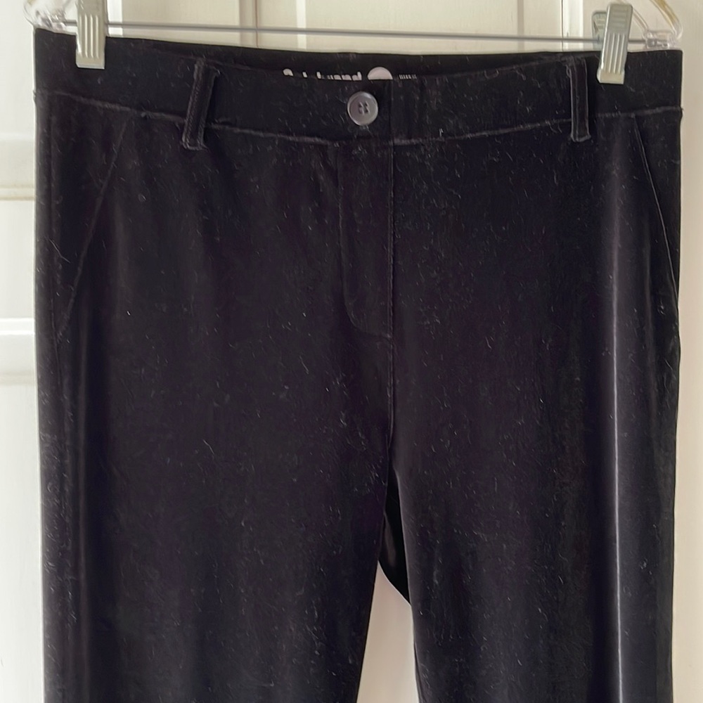 Black velvet Betabrand stretch pants